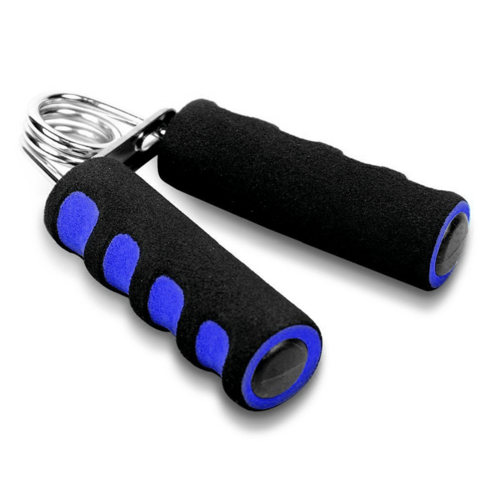 1-Pack Foam Hand Gripper with 55LB Strength, Ergonomic Non-Slip Grip & Springs - Red/Blue for Home Gym, CrossFit, Wrist & Arm Strength Training, Hand Grip Strengthener