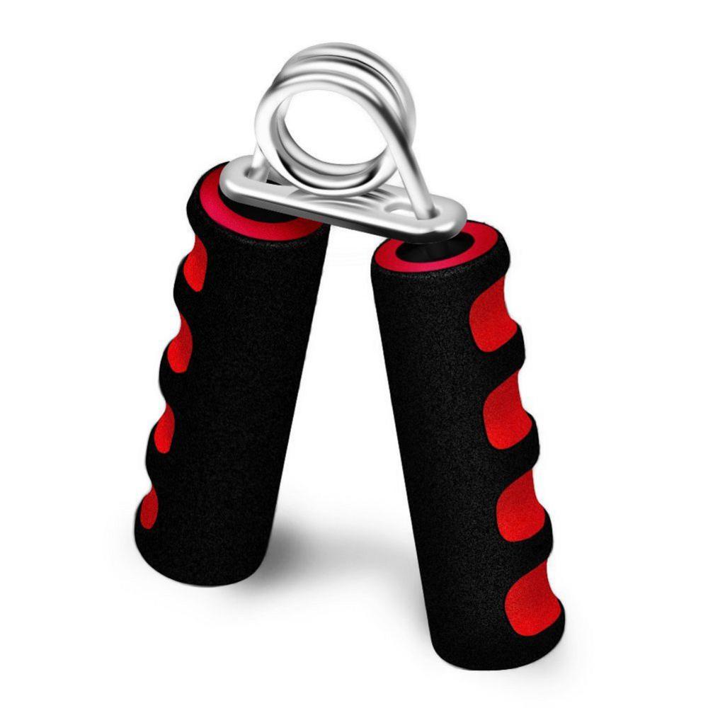 1-Pack Foam Hand Gripper with 55LB Strength, Ergonomic Non-Slip Grip & Springs - Red/Blue for Home Gym, CrossFit, Wrist & Arm Strength Training, Hand Grip Strengthener