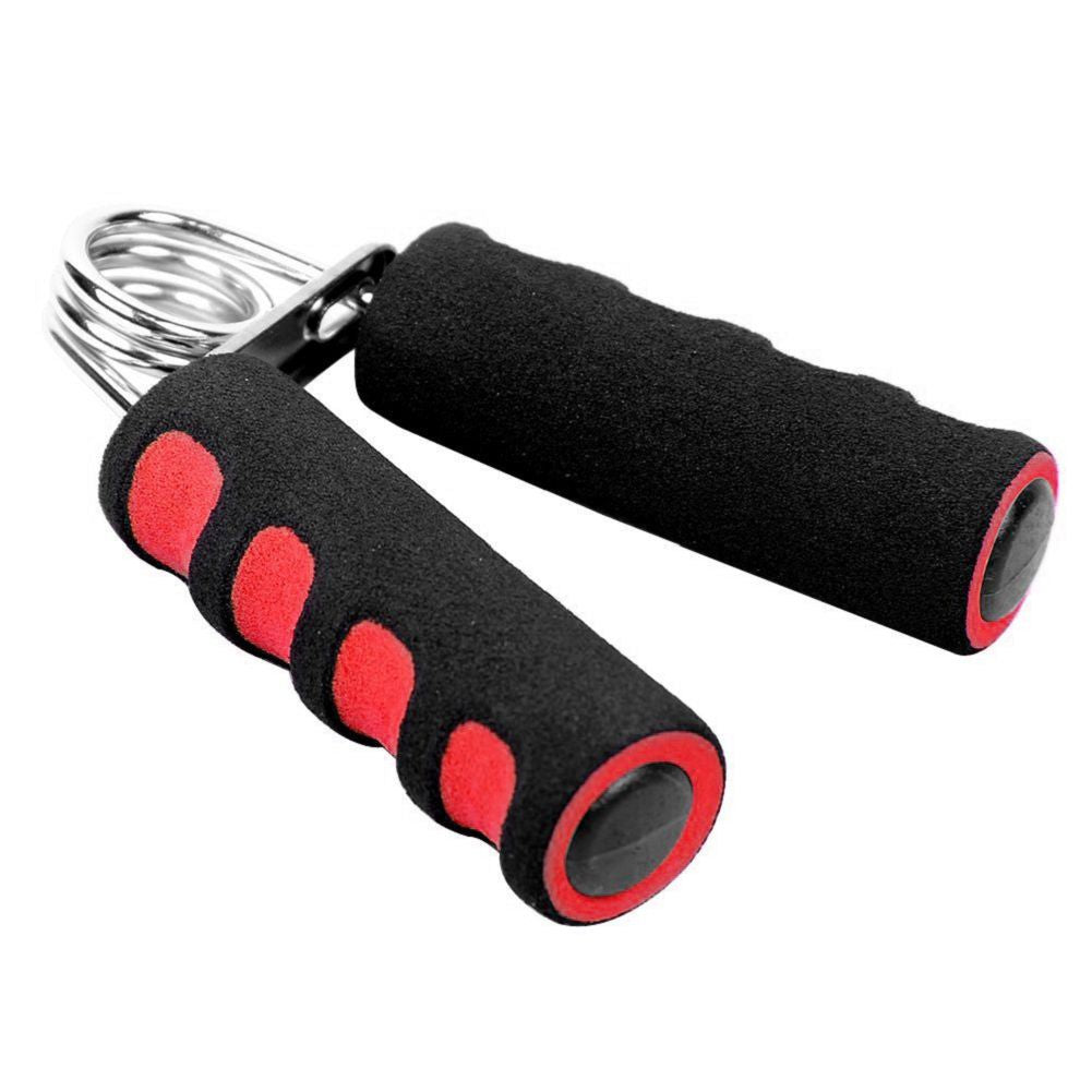 1-Pack Foam Hand Gripper with 55LB Strength, Ergonomic Non-Slip Grip & Springs - Red/Blue for Home Gym, CrossFit, Wrist & Arm Strength Training, Hand Grip Strengthener