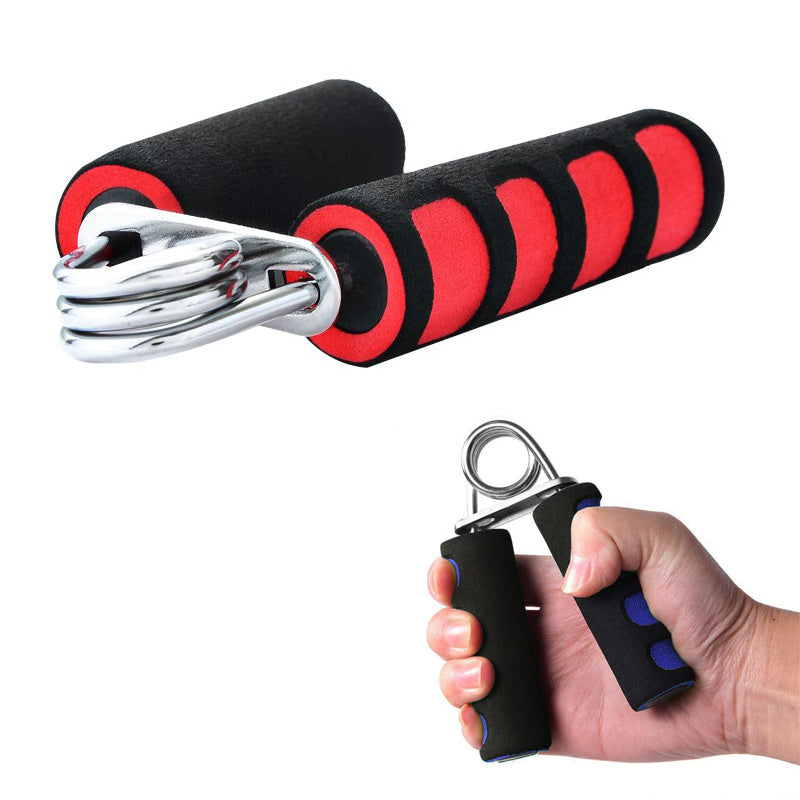 1-Pack Foam Hand Gripper with 55LB Strength, Ergonomic Non-Slip Grip & Springs - Red/Blue for Home Gym, CrossFit, Wrist & Arm Strength Training, Hand Grip Strengthener
