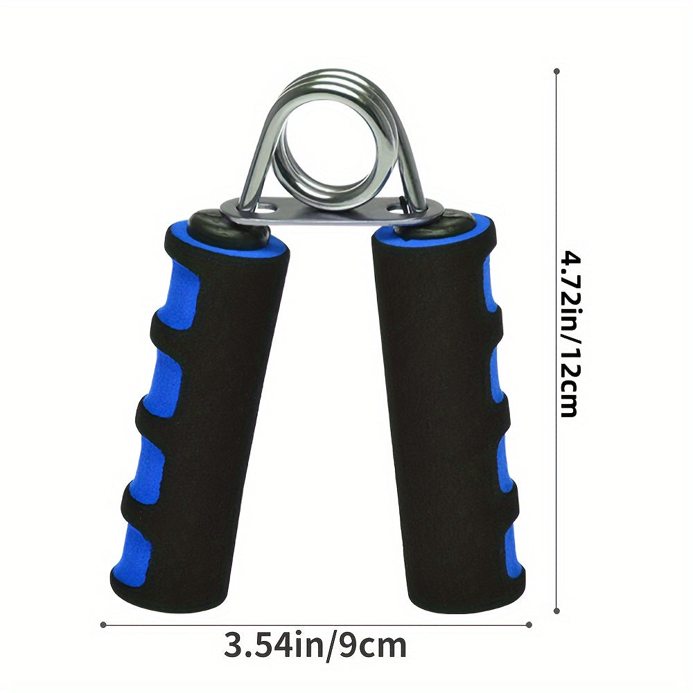1-Pack Foam Hand Gripper with 55LB Strength, Ergonomic Non-Slip Grip & Springs - Red/Blue for Home Gym, CrossFit, Wrist & Arm Strength Training, Hand Grip Strengthener