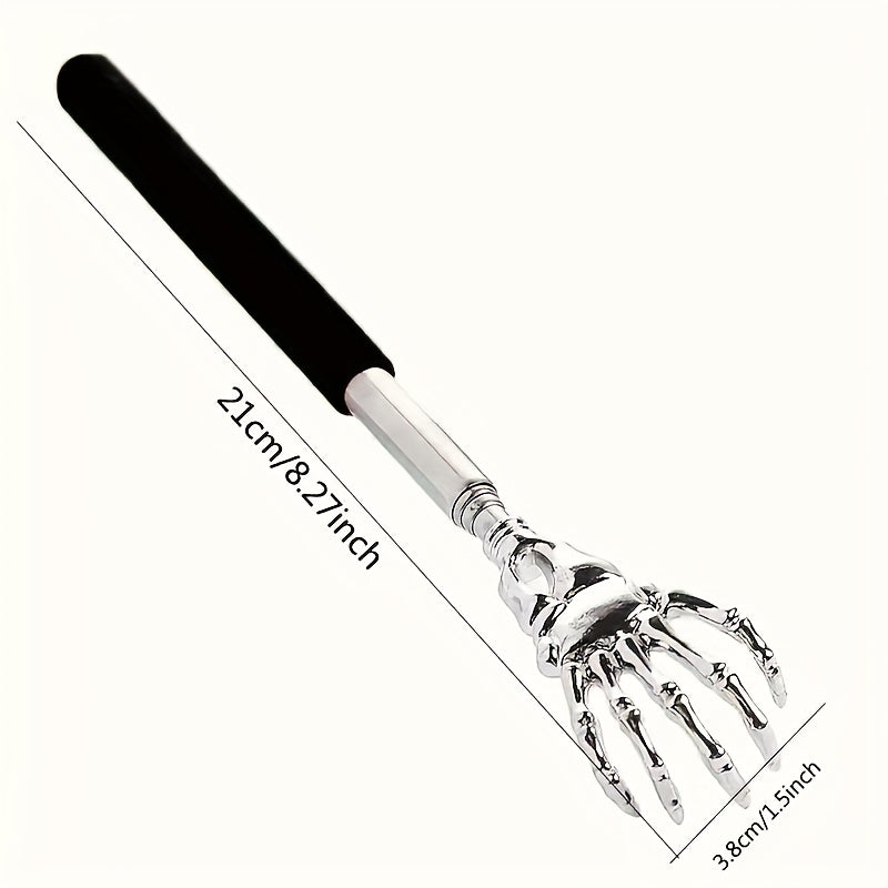 3 colors available - 1pc adjustable stainless steel back scratcher with extendable claws, ergonomic handle, portable and perfect for massage and scratching