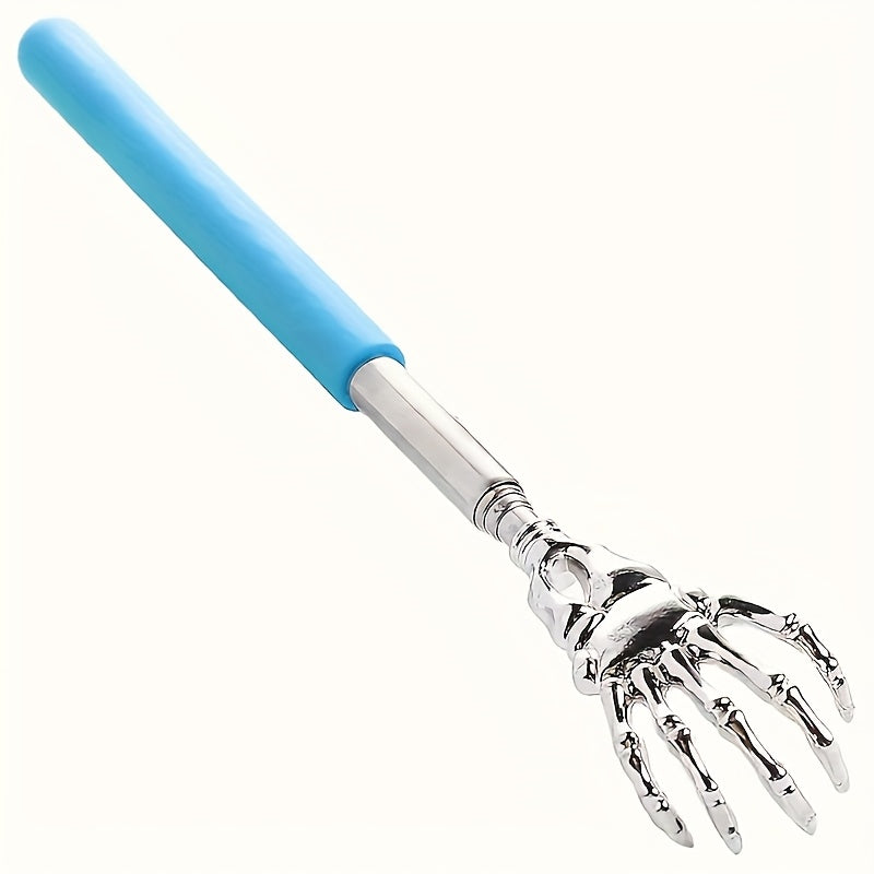 3 colors available - 1pc adjustable stainless steel back scratcher with extendable claws, ergonomic handle, portable and perfect for massage and scratching