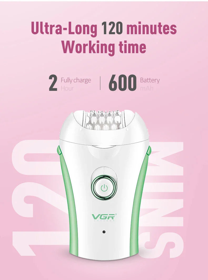 VGR 705 Epilator Professional Epilator Hair Remover Rechargeable Hair Remover Women Hair Remover Portable Electric Epilator