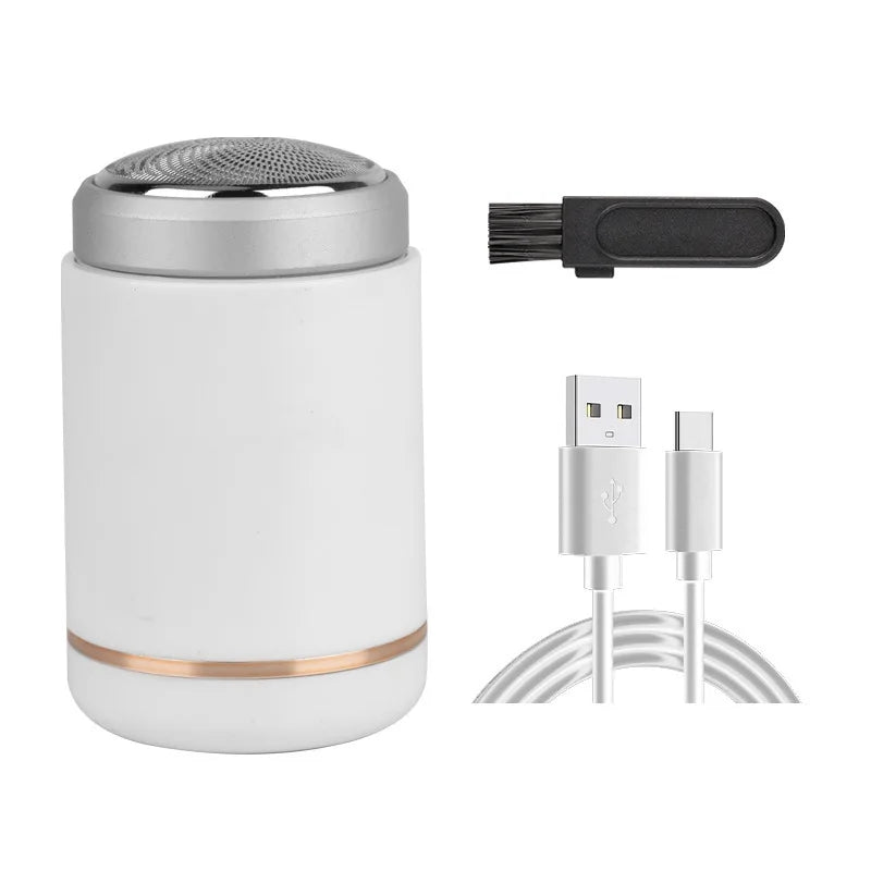 Mini Electric Shaver Portable Double Heads Quick Cleaning Type-C Rechargeable Razor Busines Travel Waterproof Small Razor Machin