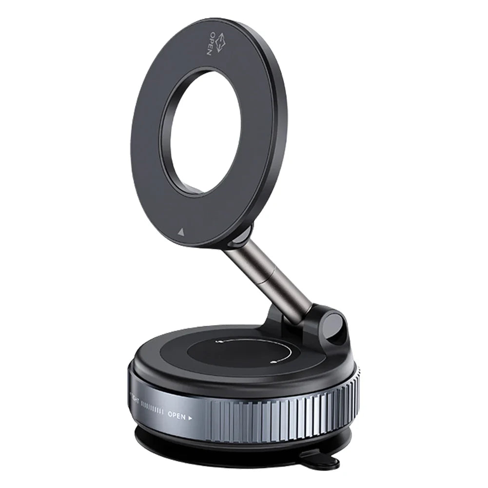 Car Magnetic Vacuum Phone Holder 360° Swivel Wireless Charging Bracket Dashboard Support GPS in Car For iPhone 15 14 13 Huawei