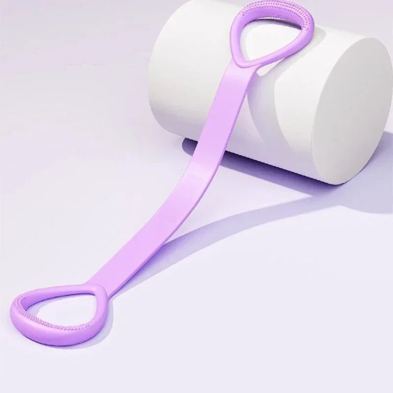 1PCS Fitness Stretching Belt With 8 Shaped Puller Arm Back Training Elastic Rope Yoga Auxiliary Exercise Equipment Home Female