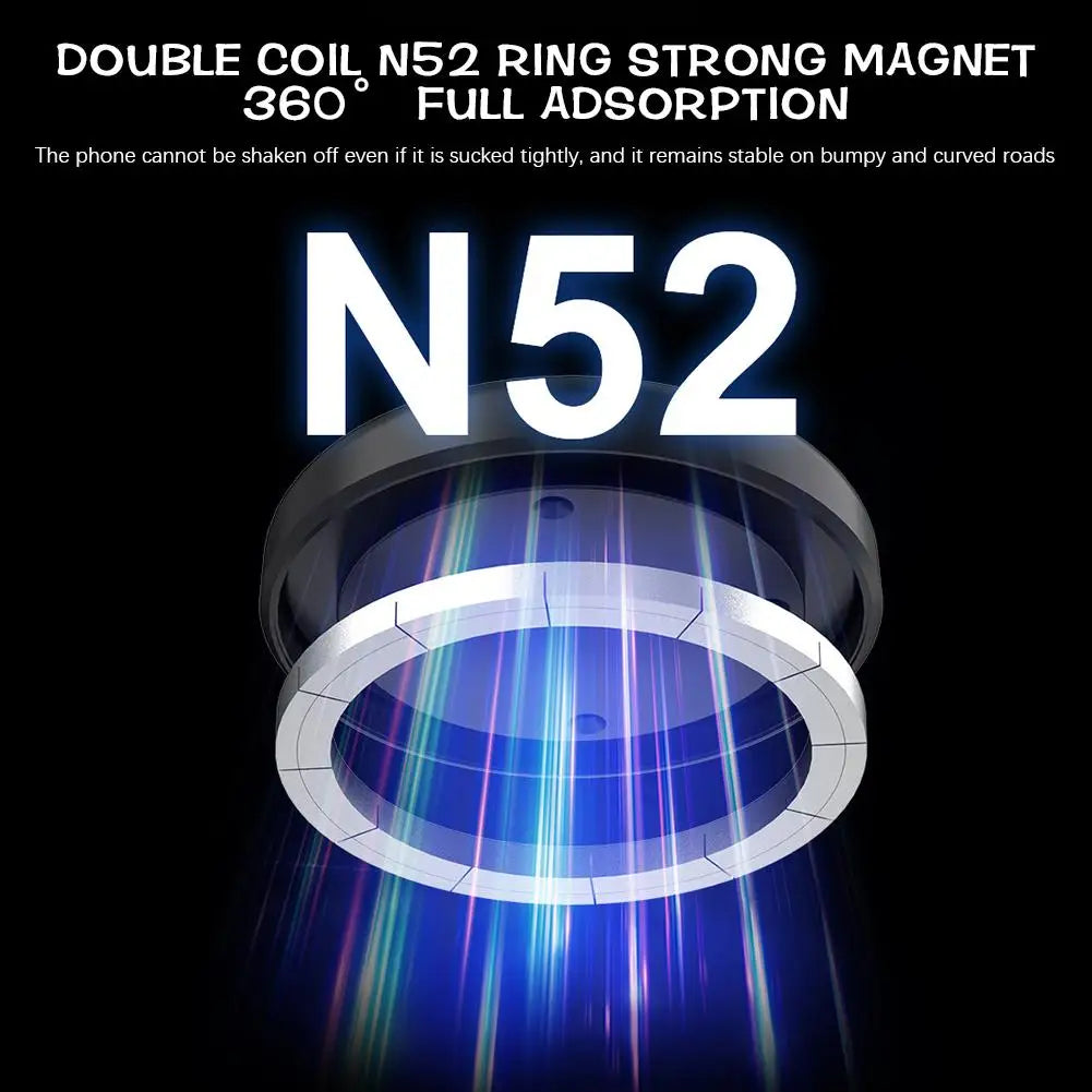 Car Magnetic Vacuum Phone Holder 360° Swivel Wireless Charging Bracket Dashboard Support GPS in Car For iPhone 15 14 13 Huawei