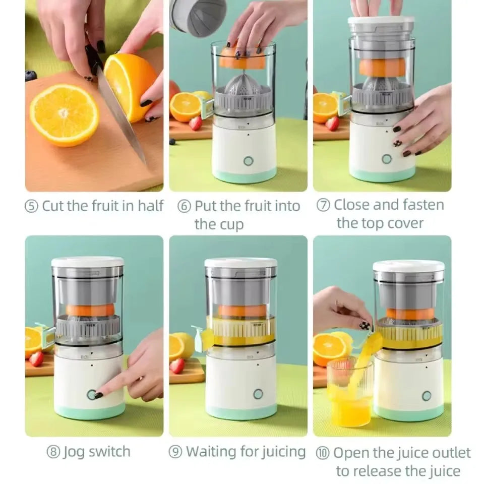 Wireless Juicer Automatic Orange Lemon Juicer USB Charge Juice Separator Portable Fruit Extractor Squeezer Pressure Juicers