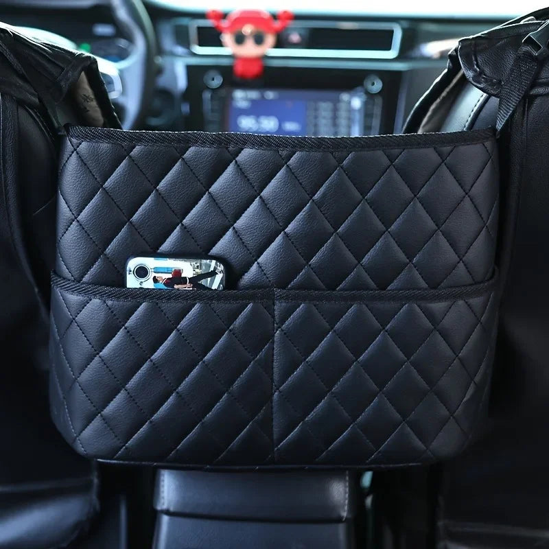 1pc Car Seat Back Organizer Large Capacity Armrest Storage Box