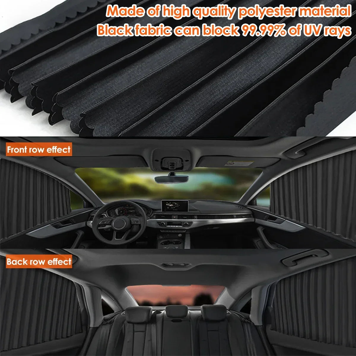 4pcs Car Sunshade Magnetic Side Window Curtain Auto Window Sun Shade Privacy Sun UV Protection Window Shield Car Interior Access
