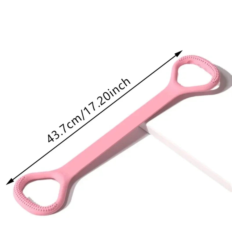 1PCS Fitness Stretching Belt With 8 Shaped Puller Arm Back Training Elastic Rope Yoga Auxiliary Exercise Equipment Home Female