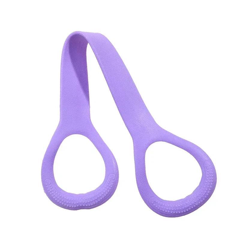 1PCS Fitness Stretching Belt With 8 Shaped Puller Arm Back Training Elastic Rope Yoga Auxiliary Exercise Equipment Home Female