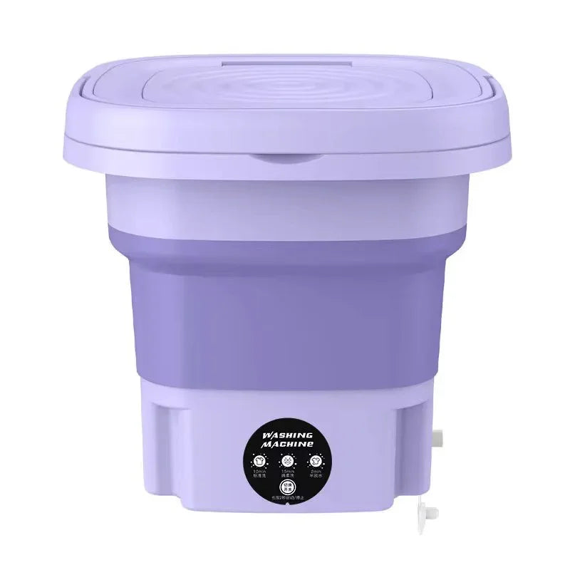 6.5L Portable Small Foldable Washing Machine with Spin Dryer For Socks Underwear Panties Washer Household Mini Washing Machine