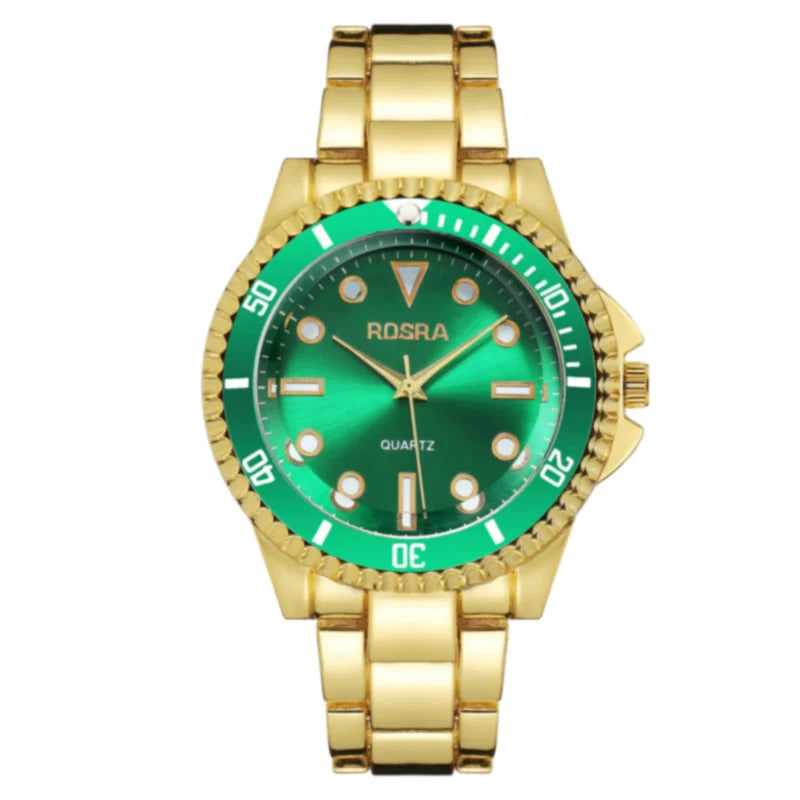 High-End Men's Business Temperament Quartz Steel Belt Round Watch Mature Men's Sign Leisure Sports Clock