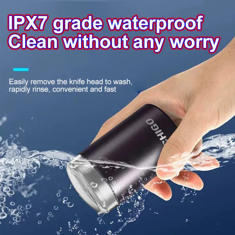 Mini Electric Shaver Portable Double Heads Quick Cleaning Type-C Rechargeable Razor Busines Travel Waterproof Small Razor Machin