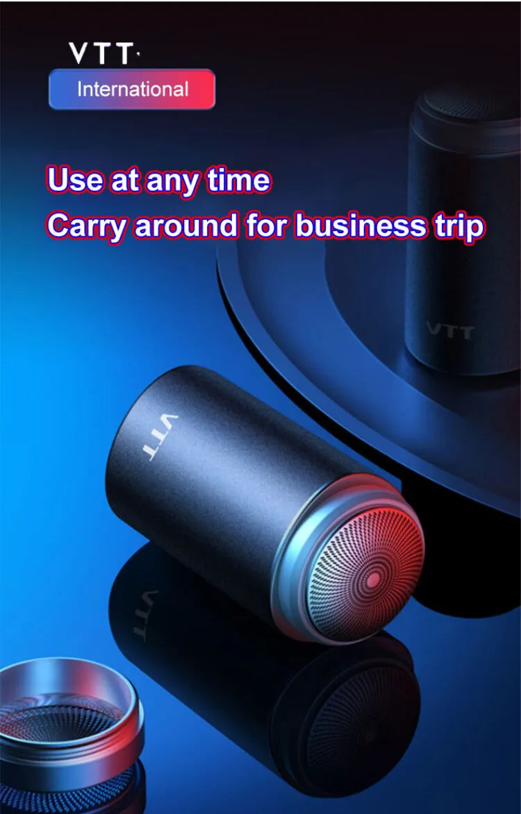 Mini Electric Shaver Portable Double Heads Quick Cleaning Type-C Rechargeable Razor Busines Travel Waterproof Small Razor Machin