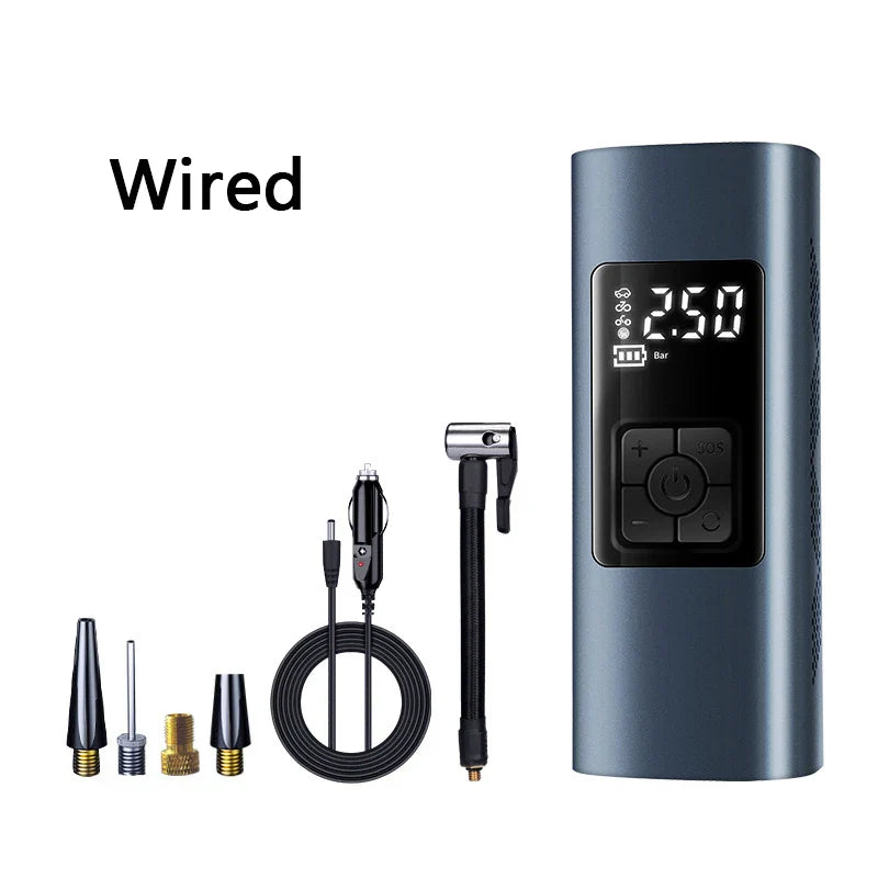 Tire Inflator Portable Electric Air Compressor 6000mAh Rechargeable Mini Tire Pump with LED for Car Motorcycles Bicycle
