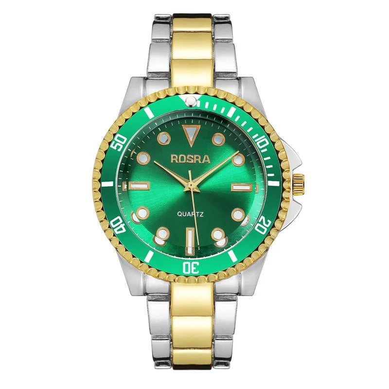 High-End Men's Business Temperament Quartz Steel Belt Round Watch Mature Men's Sign Leisure Sports Clock