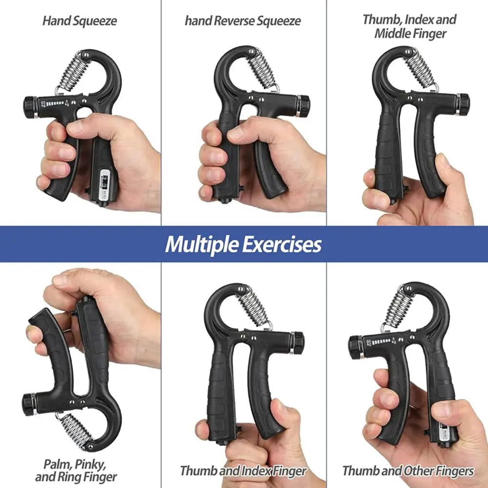 Grip Strength Trainer 6 Pack Forearm Strengthener Finger Stretcher Finger Exerciser Hand Gripper Strength Ring & Stress Ball