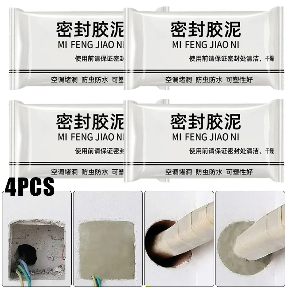 Wall Hole Sealing Cement Clay Home Improvement Tool Cover Cracks Waterproof Repair For Air Conditioning Hole Water Leakage