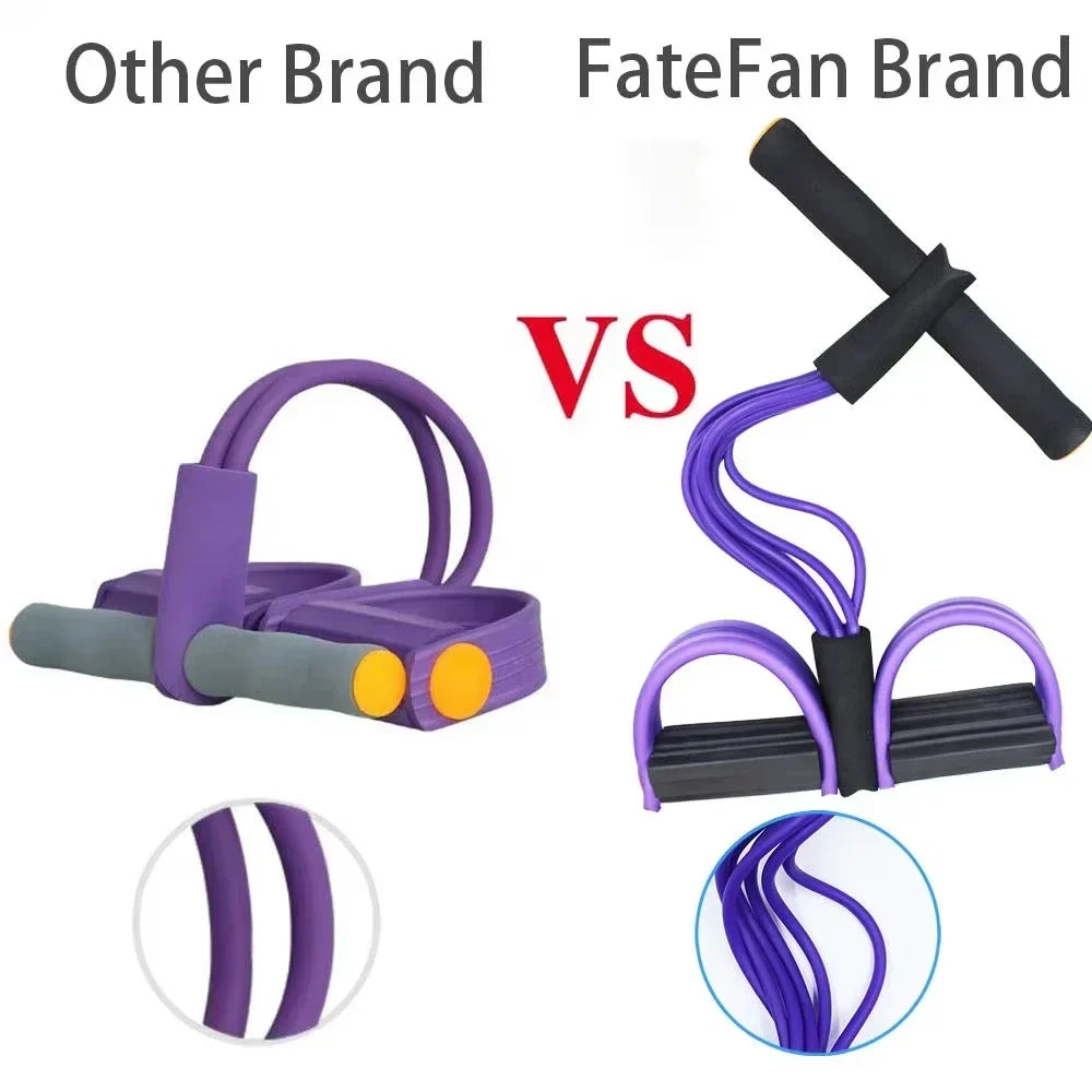 6-Tube Yoga Exercise Band Pedal Puller Band Elastic Pull Rope Flexipull Weerstandstrainer Resistance Bands for Abdomen Wais H4R6