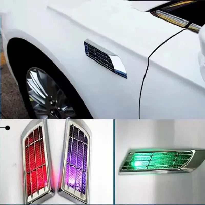 2pcs Car Solar Flashing LED Warning Lights Universal Adjustable Automotive Parking Rearing Warning Light Car Styling Accessories