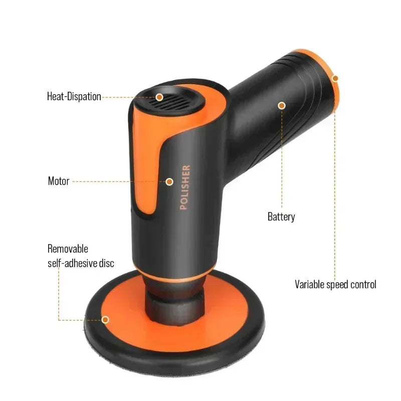 100W/148W Wireless Waxing Machine Car Polisher Machine Mini Wireless Electric Polishing Machine Paint Surfaces Floor Repair Tool