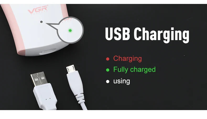 VGR 705 Epilator Professional Epilator Hair Remover Rechargeable Hair Remover Women Hair Remover Portable Electric Epilator